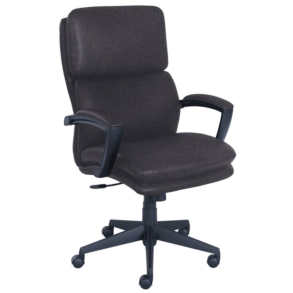 Serta Style Office Chair, Dark Gray Linen Fabric