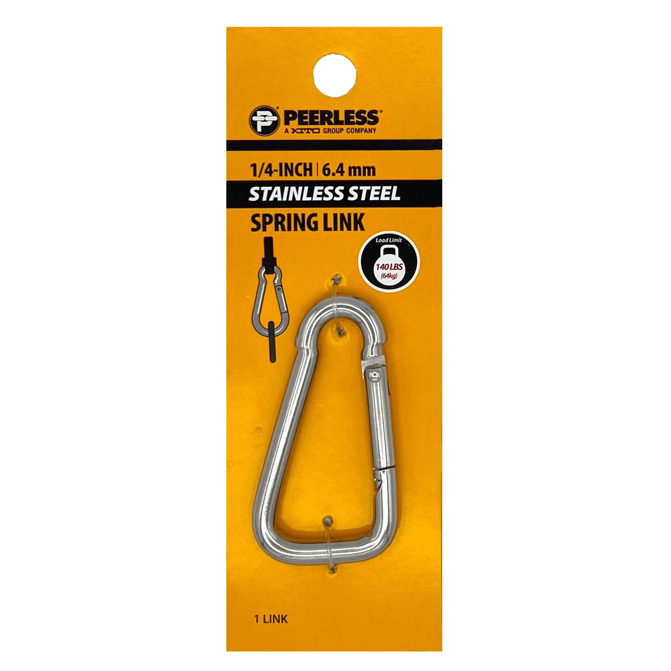(2 pack) 1/4" Stainless Steel Spring Link, Peerless Chain Company, #4731439JS