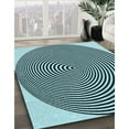 thumbnail image 3 of Ahgly Company Machine Washable Indoor Rectangle Transitional Medium Teal Green Area Rugs, 5' x 8', 3 of 7
