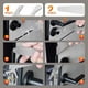 thumbnail image 3 of Herramienta de palanca de palanca de palanca multiusos para bomberos de acero inoxidable | Equipo de rescate compacto y portátil de acero para resortes | Escala de medición incorporada | Con, 3 of 5