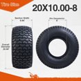 thumbnail image 2 of HALBERD Set of 2 20X10.00-8 Lawn Mower Turf Friendly Tires For Garden Tractor 20x10x8 Garden Tractor Go Kart Tires,4 PR Tubeless, 2 of 5