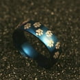 thumbnail image 5 of Welling Men Women Cute Animal Paw Print Titanium Steel Finger Ring Jewelry Birthday Gift, 5 of 10