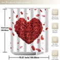 thumbnail image 5 of KCEHTA 4 Pcs Valentine's Day Shower Curtain Set with Non Slip Rugs Toilet Lid Cover U Shape Bath Mat Love Heart Shower Curtain Valentines Bathroom Decor, 5 of 7