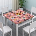 thumbnail image 3 of Seasonal Stretch Tablecloth 34x34 Square - Elastic Hem Washable Cover with Halloween Ghost and Pumpkin Design for Holiday Decor, 3 of 6