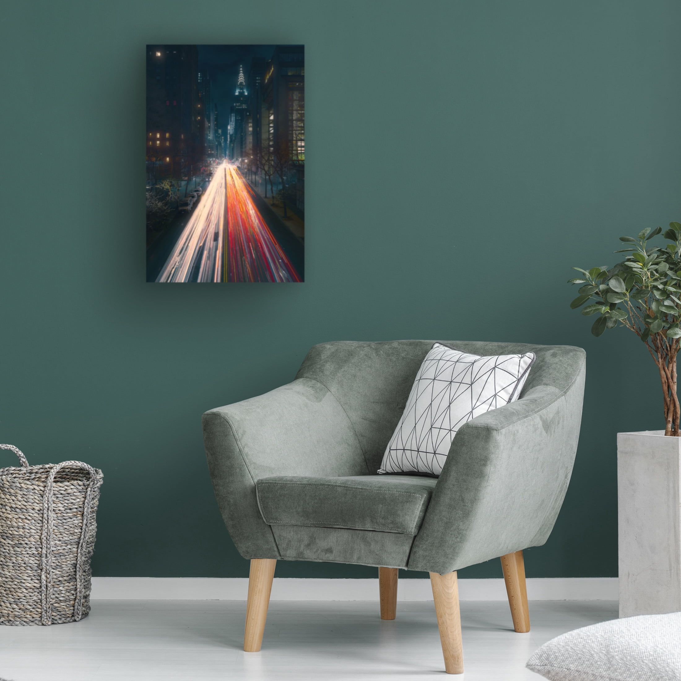Canvas Wall Art - Javier De La 'Tudor City Bridge' Wall Art for Living Room, Bedroom, or Office Décor by Trademark Fine Art - 22 x 32 Inches