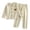 Beige, variant on larppty Kids Baby Girls Boys Plaid Pajamas Set Long Sleeve Button Down Shirts Tops and Pants Gingham Pj Lounge Sets(3-4 Years,Beige)