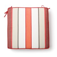 Better Homes & Gardens Striped Outdoor Dining Chair Seat Cushion, 21" x 21"