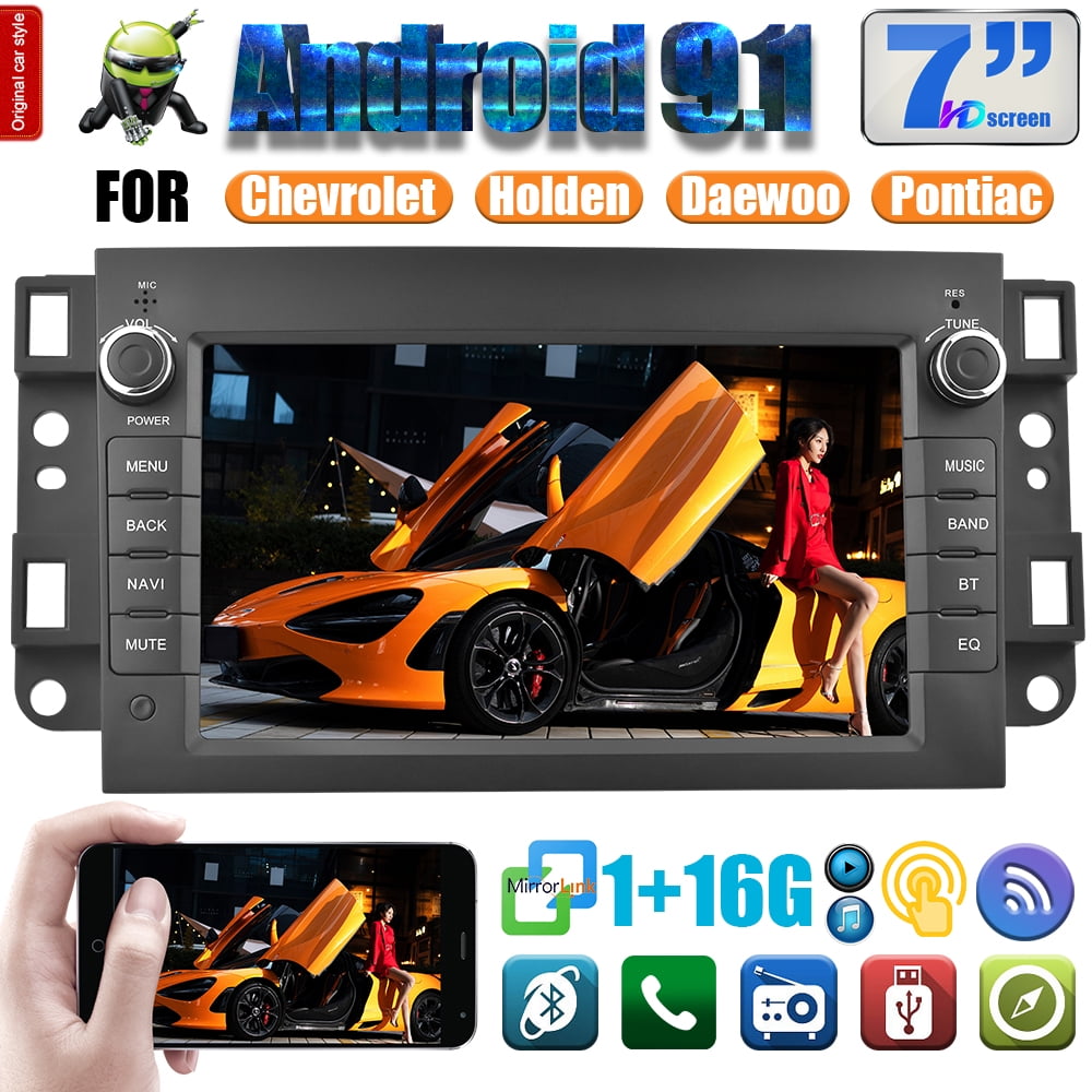 Android 7.1 Quad Core 1G DDR3 16G Car Radio Stereo 7 Inch Capacitive Touch Screen High Definition 1024600 GPS Navigation Bluetooth USB SD Player NAND Memory Flash AN-7024 
