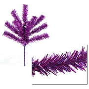 7 "Piérail de Noël artificiel de 7" Purple Sparkling Tinsel
