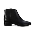 thumbnail image 2 of Sun + Stone Women's Black Leather Jolene Ankle Booties, 2 of 5