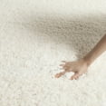 thumbnail image 5 of SAFAVIEH Reno Deacon Solid Polyester Shag Area Rug, Cream, 6'7" x 6'7" Round, 5 of 9