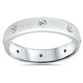 thumbnail image 1 of 14K White Gold 3mm 1/4ct Diamond Bezel Eternity Wedding Ring, 1 of 4