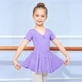 thumbnail image 2 of Leey-World Ballet Leotards For Girls Dance Leotard With Skirt Toddler Ballet Outfit Bow Back(7-8 Years,Light Purple), 2 of 7