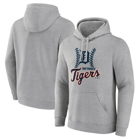 Men's Gray Detroit Tigers Fastball Pullover Hoodie