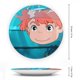 thumbnail image 2 of Ponyo Plato decorativo de porcelana fina (bone china), plato decorativo de cerámica para hogar, oficina, soporte de pared, platos decorativos para dormitorio - 6 pulgadas (15 cm), 2 of 6