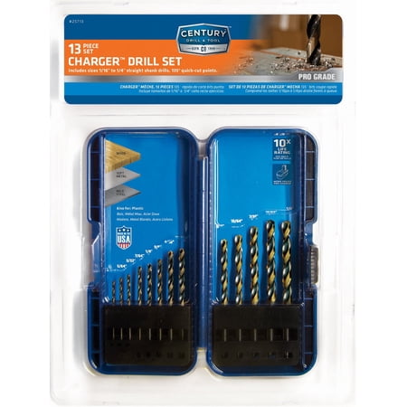 UPC: 0081838257132 | Century Drill & Tool 25713 Pro Grade Parabolic Drill Set  13 Piece  Made in the USA