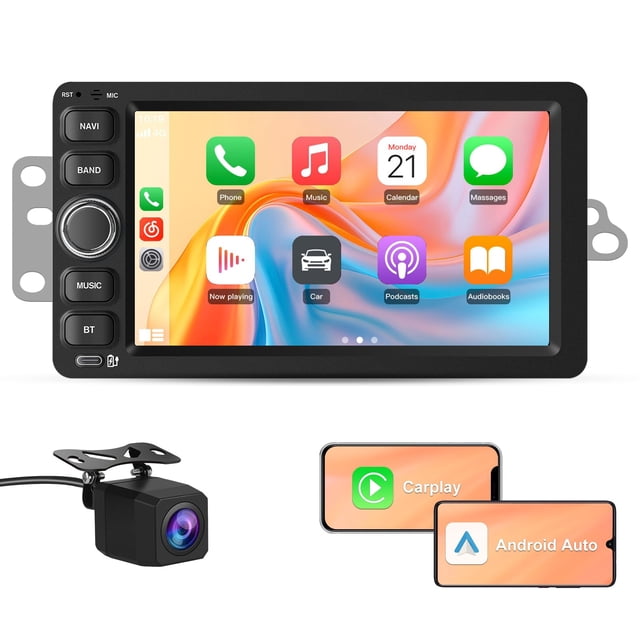 Estéreo para auto Vratzn Android 13 con CarPlay inalámbrico, GPS y 2G+64G