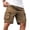 #121Brown, variant on Mens Hiking Cargo Shorts 7 Inch Inseam Knee Length Tear Resistant Elastic Waist Work Cargo Shorts with Pockets