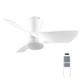 thumbnail image 4 of 30 Inch Low Profile Ceiling Fan with LED Light, Quiet DC Motor, Remote Control, White, 4 of 9