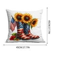 thumbnail image 3 of Tyidzon Sunflower Pillow Covers 4th of July Decorations Flax Pillow Case Outdoor Sofa Couch Farmhouse Home Decor, 18x18 Inch, 3 of 8