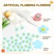 thumbnail image 2 of Uxcell Paquete de 50 Flores de Resina, Flores de Plumeria Artificiales de 0.79 pulgadas/2 cm con Respaldo Plano para Manualidades/Vestidos/Bodas [Azul], 2 of 6