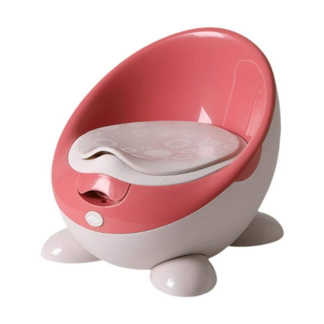 Silla para ir al baño para niños, orinal de entrenamiento para niños, protector contra salpicaduras, fácil de limpiar, para viajes, base Rosa