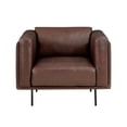 thumbnail image 3 of Lexicon Soren 18" Modern Plywood and Leather Chair in Brown Finish, 3 of 8