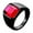 Black Ring Red Stone, variant on 13.5mm Mens Black Red Square Cut Zircon Band 316L Stainless Steel Ring Size 7-13