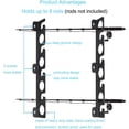 thumbnail image 3 of PinesC 2 Pair 16 Rods Fishing Rod Rack, Ceiling or Wall Mount Fishing Pole Holder Horizontal Overhead Hanger Storage Rack for Boat,Garage,Home,Cabin,Basement - Save Space black, 3 of 5