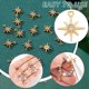 thumbnail image 4 of 30 colgantes de estrella de latón con circonitas cúbicas transparentes chapados en oro de 18 quilates o platino auténtico para pulseras, collares y bisutería., 4 of 9