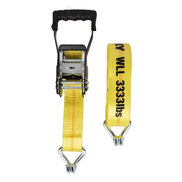 Amarre Con Trinquete Husky Poliéster Amarillo 822X5 Cm