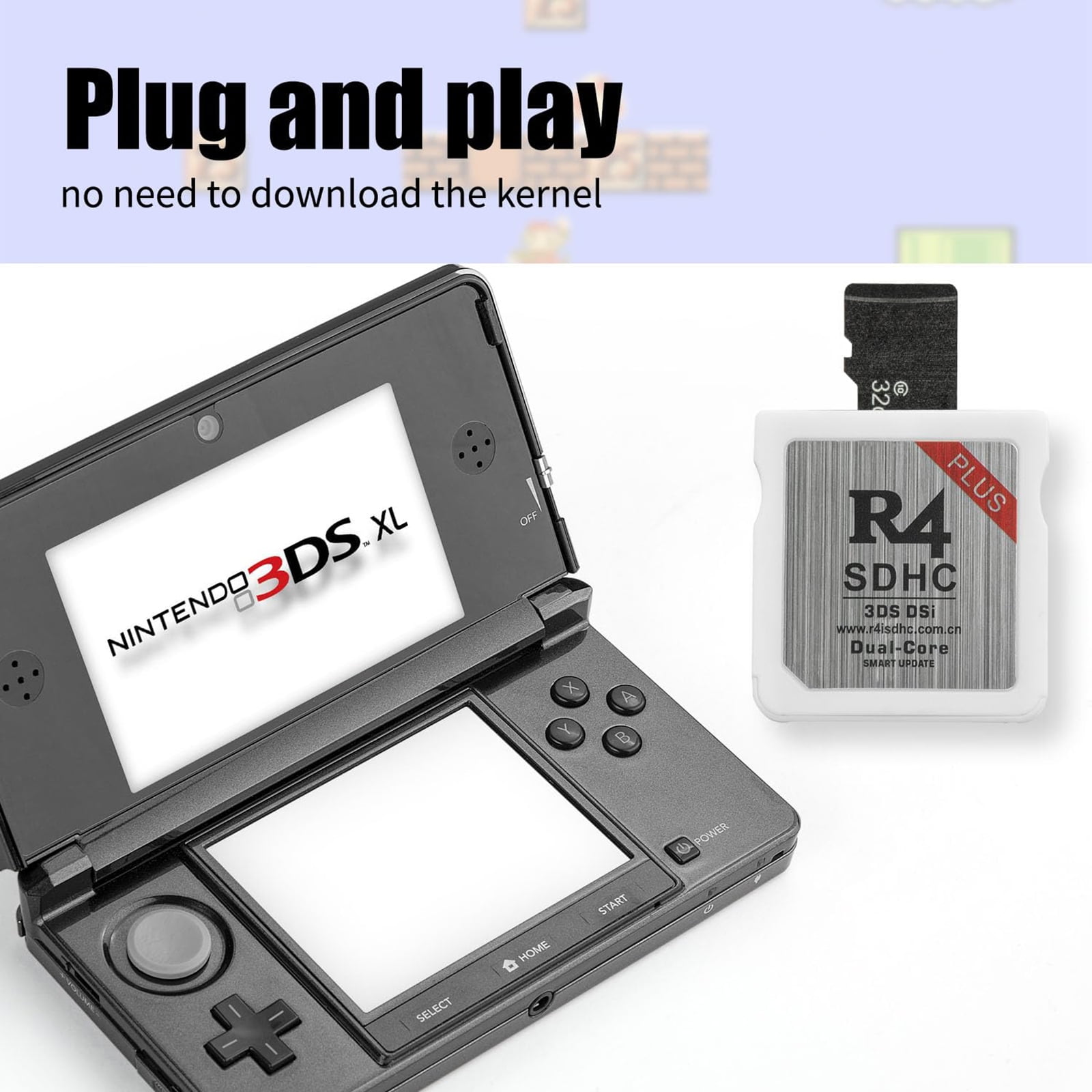 2024 Update Wood Version SDHC Dual Core with 32GB Micro SD Memory Card for Nintendo 3DS NDS New 3DSLL No Timebomb Walmart