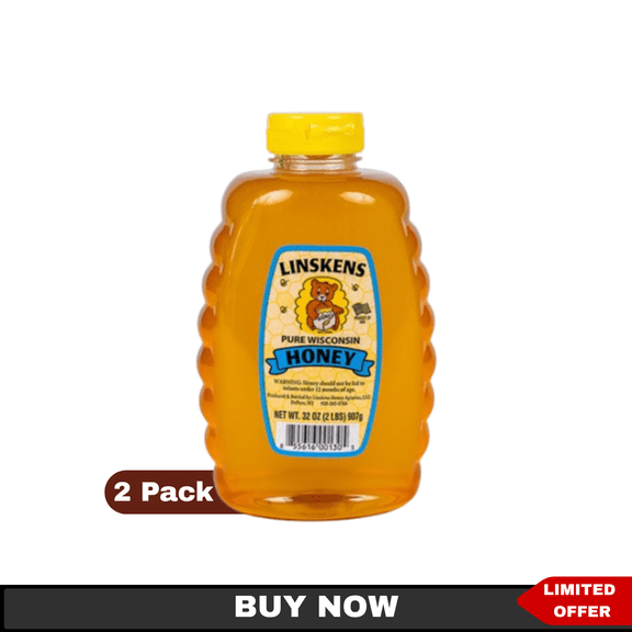 Linskens Pure Wisconsin Honey – 32 oz, Pack of 2 Natural Sweetener