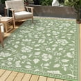 thumbnail image 2 of Navy Blue Reversible Outdoor Rug Waterproof, Vintage Plastic Straw Carpet with Portable Bag, UV Resistant Lightweight Patio Mat for Backyard Beach RV Deck, White, 2 of 14