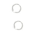thumbnail image 3 of JewelStop 14K White Gold Hoop Earrings - 3x25mm, (1/8 Inches x 1"), 3 of 5