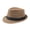 Khaki, variant on Fedora for Men Women Unisex Classic 1920 Gangster Fedora Hats with Black Bands