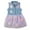 Purple, variant on Baby Girls Princess Sleeveless Floral Lace Denim Shirts Dresses Kids Party Tutu Dress
