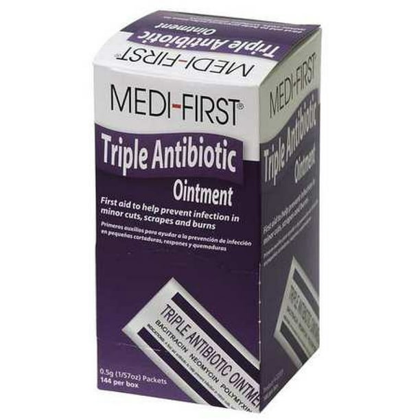 MEDIFIRST 22335 Triple Antibiotic Ointment, 0.03 oz, PK144 Walmart