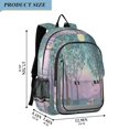 thumbnail image 2 of FORMRS Unisex School Backpack 17" Student Travel Bag with Laptop Compartment, Purple Forest Scene, 2 of 7