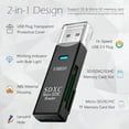 thumbnail image 2 of USB3.0 Micro SD Card Reader, 5Gbps 2-in-1 SD Card Reader to USB Adapter, Wansurs Memory Card Reader for SDXC, SDHC, MMC, RS-MMC, Micro SDXC, Micro SD, Micro SDHC and UHS-I Cards (1Pack Black), 2 of 9