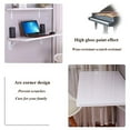 thumbnail image 3 of Deevin Fold Down Table Wall Mounted Table Heavy Duty Folding Wall Table Dining Table Perfect Addition to Laundry Room/Home bar/Kitchen & Dining Room(White), 3 of 5