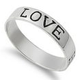 thumbnail image 4 of Sterling Silver Faith Love Hope Band Purity Promise Ring Designer 925 Jewelry Female Male Size 4, 4 of 4