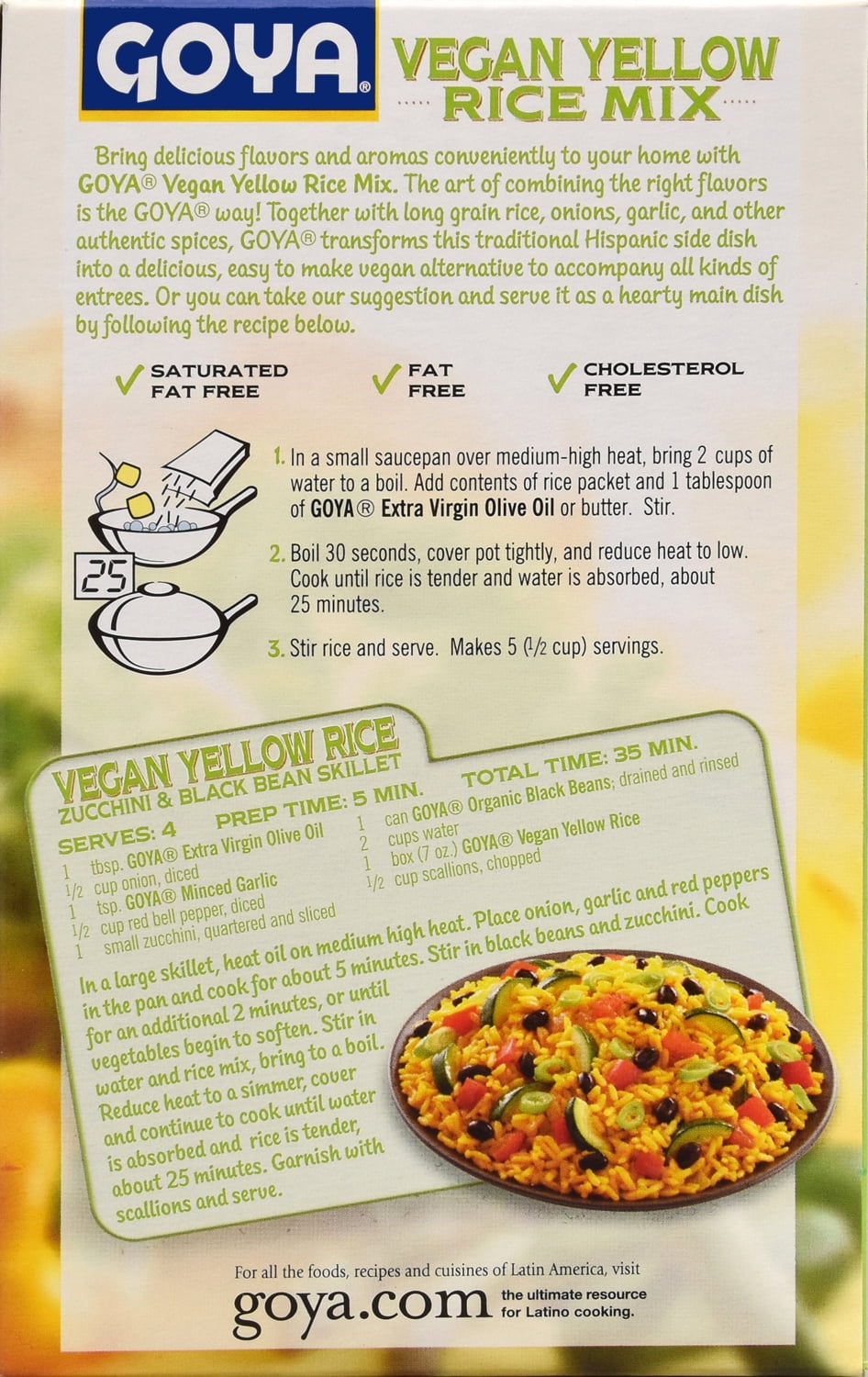 Goya Vegan Yellow Rice Mix, 7 oz