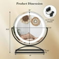 thumbnail image 3 of Costway 16" Round Makeup Vanity Mirror with Lights 3 Color Dimmable Touch Control Black, 3 of 10