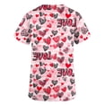 thumbnail image 4 of Uootdi Summer Floral Short Sleeve Shirts for Women Crewneck Funny Print Graphic Tee Holiday Colorblock Soft Comfy Loose Fit Stylish Blouse Gift, 4 of 5