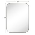 thumbnail image 4 of Mid-Century Modern Chic Metal Rounded Wall Mirrors 30'' x 40'' - Rubbed Bronze, 4 of 5