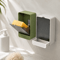 thumbnail image 4 of 2 Pack Wall Mounted Soap Dish with Drainage, Drill-Free Self Adhesive Bar Soap Holder, Waterproof Rustproof Soap Container, Portable Shower Soap Case for Home & Travel, 4 of 5