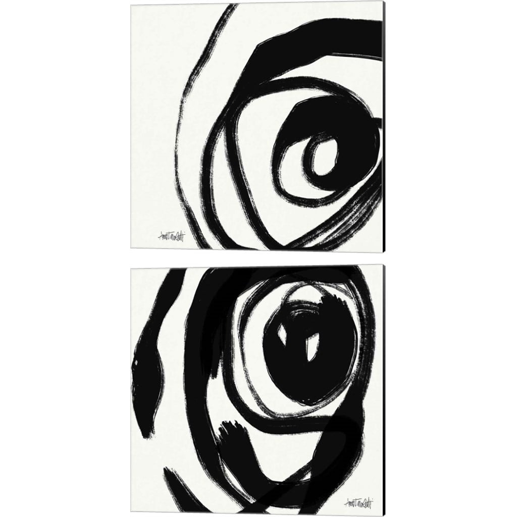 Great Art Now Black and White Abstract by Anne Tavoletti 2 Piece Canvas