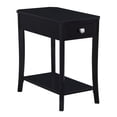thumbnail image 3 of Convenience Concepts Designs2Go Ensenada 1 Drawer Chairside End Table with Shelf, Black, 3 of 6