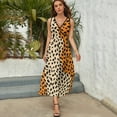 thumbnail image 5 of Leopard Print Pattern Sleeveless Dress Woman Fashion Long Dresses Women's Summer Suit Dress 2025, 5 of 7